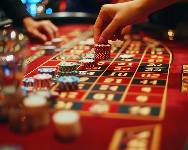 Card game table interface on lobster4d login showing dealer and player positions